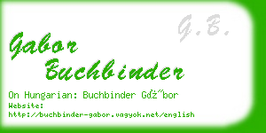gabor buchbinder business card